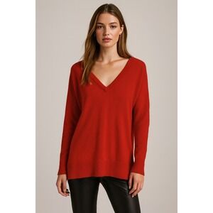 Equipment Sweater 100% Cashmere Red  V-Neck Small Valentine Holidays Christmas